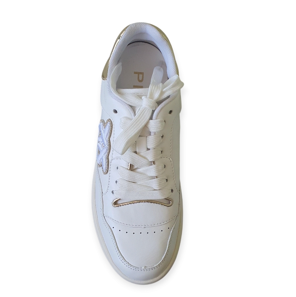 SS0078 Po014 Mandy11 Sneaker Calf Leat Whiteplatinum